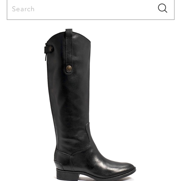 Sam Edelman Penny Riding Boots Tall Black Leather Size 6M New